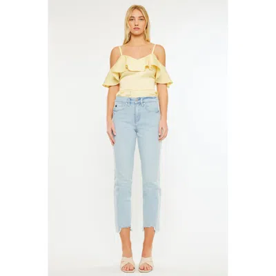 Kancan Erin High Rise Slim Straight Leg Jeans In Blue
