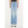 Kancan Estrella Mid Rise Flare Jeans In Blue
