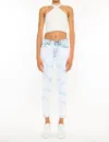 Kancan Ezra Mid Rise Super Skinny Jeans In Light Blue In Blue
