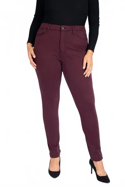 Kancan Fit Colored Jegging - Plus In Maroon In Burgundy