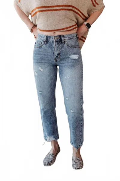 Kancan Francine Straight Leg Jeans In Blue