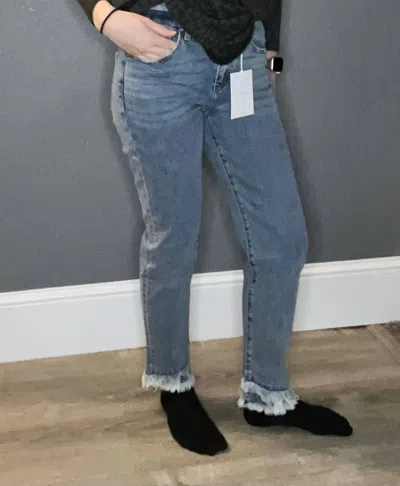 Kancan Frayed Skinny Jean In Medium Wash