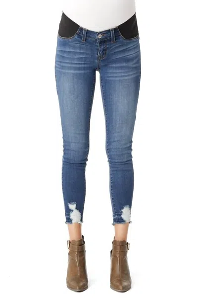 Kancan Gemma Ankle Skinny Maternity Jeans In Blue