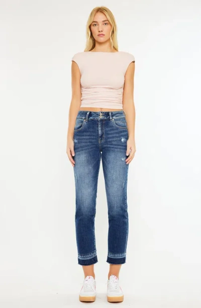 Kancan Georgia Ultra High Rise Slim Straight Leg Jeans In Neutral