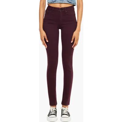 Kancan Gia High Rise Super Skinny Jeans In Burgundy