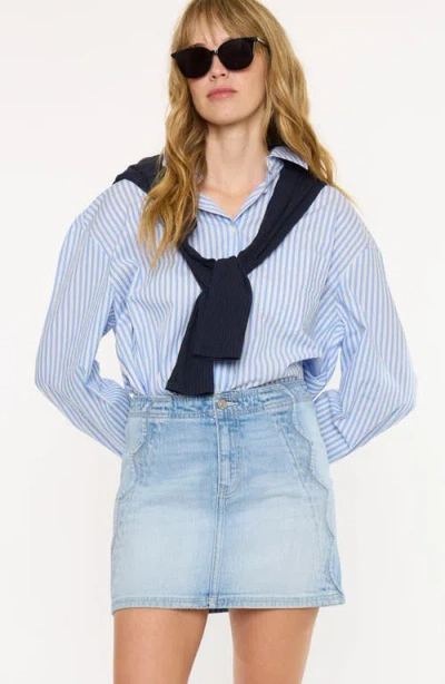 Kancan Giaa Mid Rise Skirt In Blue