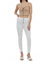 Kancan Greyson Ultra High Rise Super Skinny Jeans In White In White