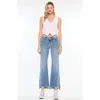 Kancan Gwen Essentials High Rise Wide Flare Jeans In Blue
