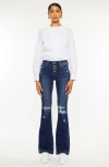 Kancan Harlowe Mid Rise Flare Jeans In Blue