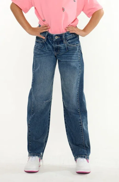 Kancan Kids'  Harper Low Slung Horseshoe Jeans In Blue