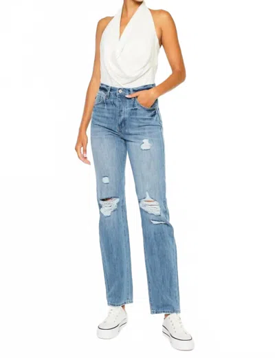 Kancan Hattie High Rise 90's Straight Leg Jeans In Blue