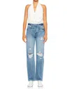 Kancan Hattie High Rise 90's Straight Leg Jeans In Medium Wash In Multi