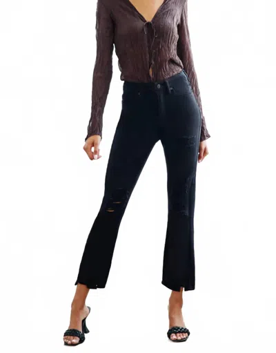 Kancan Haven High Rise Slim Straight Jeans In Black