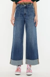 Kancan Haylee Ultra High Rise Wide Leg 90s Trousers Jeans In Blue