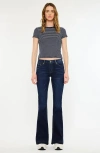 Kancan Heidi Mid Rise Flare Jeans In Blue
