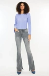 Kancan Heidi Mid Rise Flare Jeans In Blue