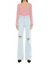 Kancan Montana Ultra High Rise 90's Flare Jeans In Light Wash In Blue