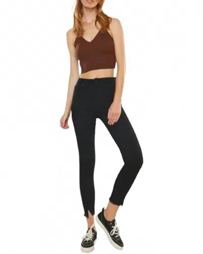 Kancan High Rise Ankle Skinny Jean In Black
