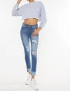 Kancan High Rise Ankle Skinny Jean In Denim