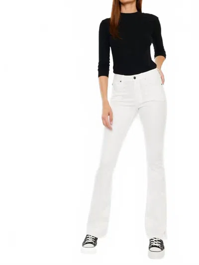 KANCAN HIGH RISE BOOT CUT JEAN IN WHITE