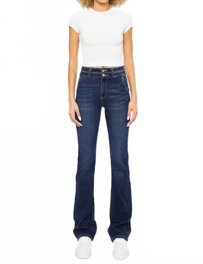 Kancan High Rise Bootcut Jean In Dark Wash In Blue