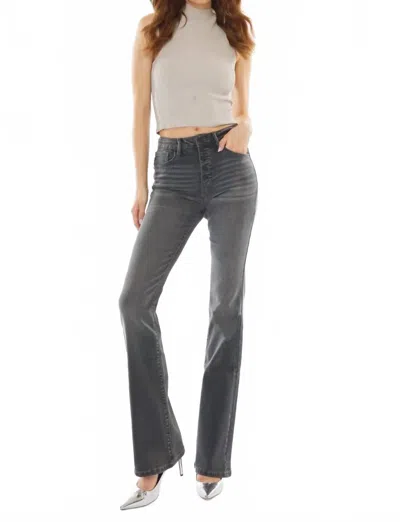 KANCAN HIGH RISE BOOTCUT JEANS IN GREY