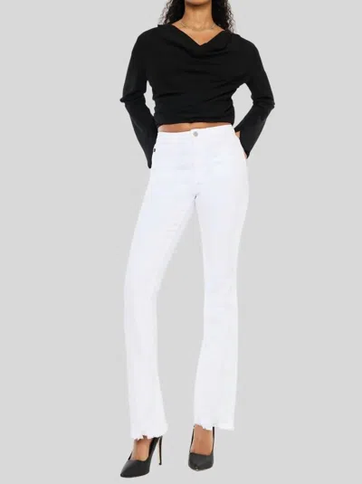 Kancan High Rise Bootcut Jeans In White