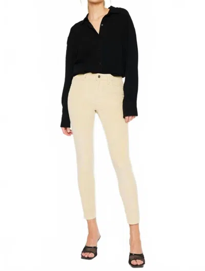 Kancan High Rise Corduroy Skinny Jean In Beige In Nude