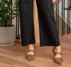 Kancan High Rise Cropped Wide Leg Jean In Black In Black