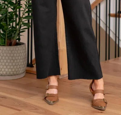 Kancan High Rise Cropped Wide Leg Jean In Black
