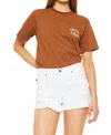 Kancan High Rise Denim Shorts In White In White