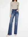 Kancan Karlee Denim Bootcut Jeans In Dark Wash In Blue