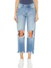 Kancan High Rise Mom Relax Fit Denim Jeans In Blue In Blue