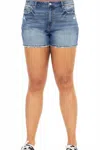 Kancan High Rise Mom Shorts In Medium Wash In Blue