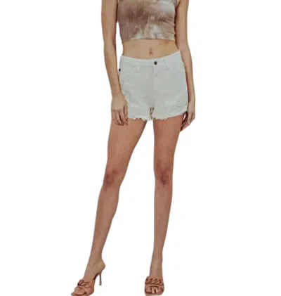 Kancan High Rise Shorts In Peach In White