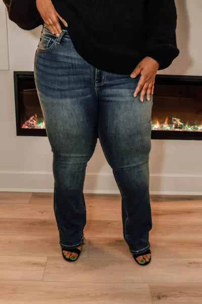 Kancan High Rise Skinny Bootcut Jeans - Plus In Blue