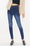 Kancan Vanessa High Rise Super Skinny Jeans In Medium Stone Wash In Blue