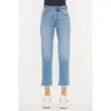 Kancan High Rise Slim Jeans In Light Wash In Blue