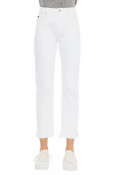 Kancan High Rise Slim Straight Jeans In White