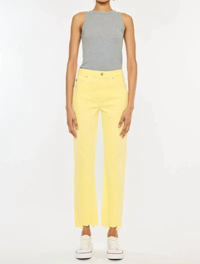 Kancan High Rise Straight Fit Jean In Yellow