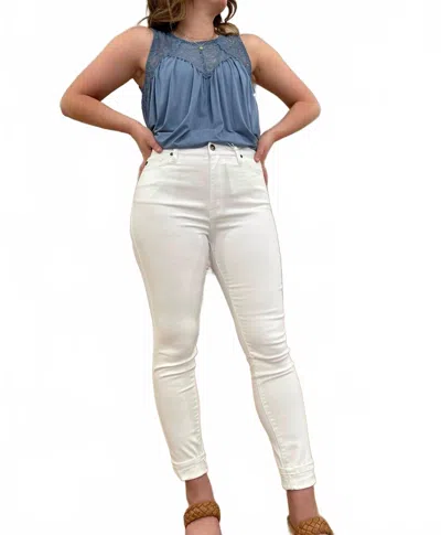 Kancan High Rise Super Skinny Jeans In White