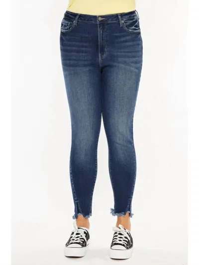 Kancan Highrise Skinny - Plus In Dark Wash In Blue