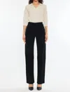 Kancan Princess High Rise True Straight Leg Jeans In Black