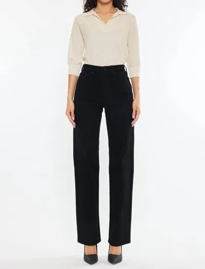 Kancan Highrise True Straight Jeans In Black