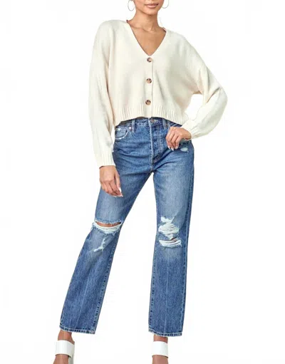 Kancan Hilana Ultra High Rise 90's Boyfriend Jeans In Medium Wash In Blue