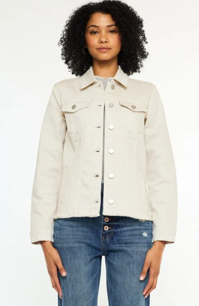 Kancan Jane Denim Jacket In Brown