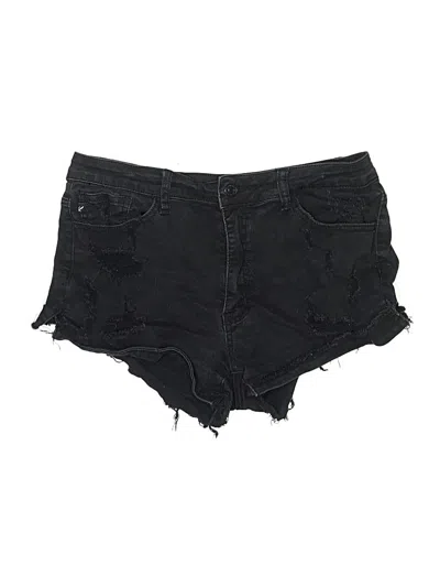 Pre-owned Kancan Jeans Denim Shorts In Black
