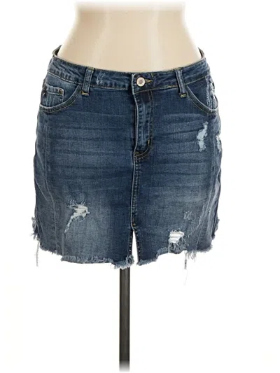 Pre-owned Kancan Jeans Denim Skirt In Blue