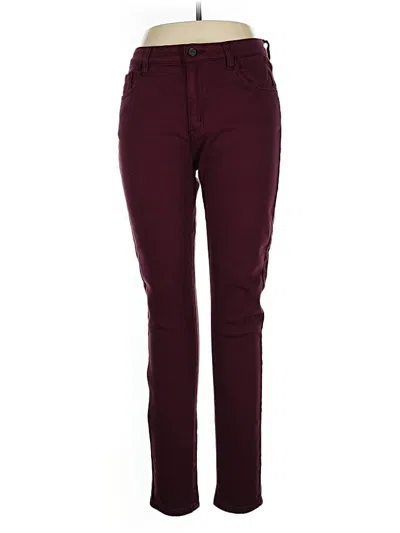 Pre-owned Kancan Jeans Jeggings In Burgundy