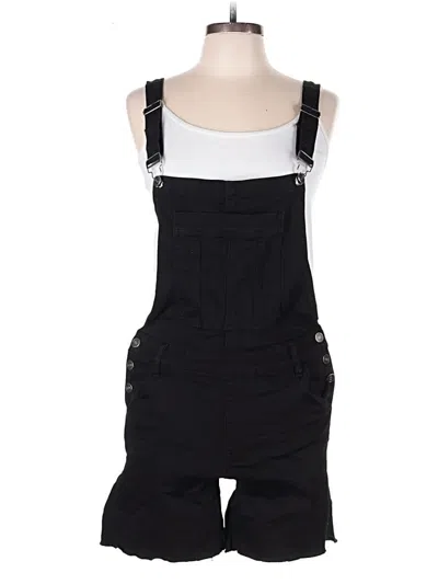 Pre-owned Kancan Jeans Overall Shorts In Black